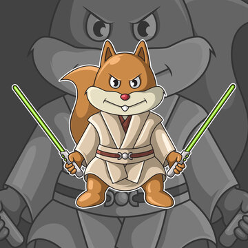 Squirrel character vector illustration