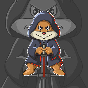 Squirrel in robes vector illustration