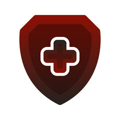 medical shield logo element design template icon