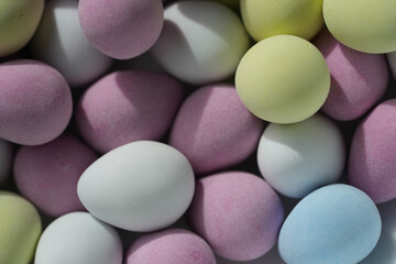 Colorfull chocolate eggs , Easter candy decor, cake decoration