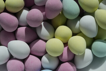 Colorfull chocolate eggs , Easter candy decor, cake decoration