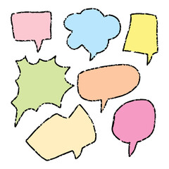 Blank empty white speech bubbles. Speech or bubbles talk isolated on white background.