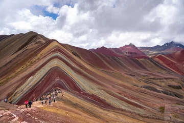 Papier Peint photo autocollant Vinicunca Montaña de 7 colores, Vinicunca, Cusco - Rainbow Mountain