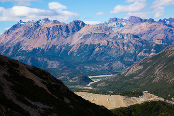 Fototapeta premium General view on mountains in Los Glaciares National Park in Argentina