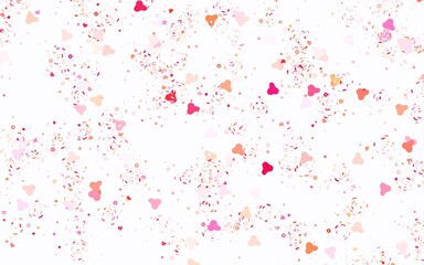 Light Red, Yellow vector texture with abstract forms.