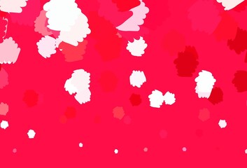 Light Red vector pattern with random forms.