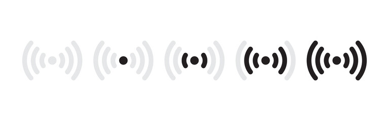 Wireless and wifi icon. Wi-fi signal symbol. Internet Connection.