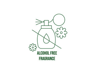 alcohol-free fragrance icon vector illustration 