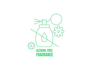alcohol-free fragrance icon vector illustration 
