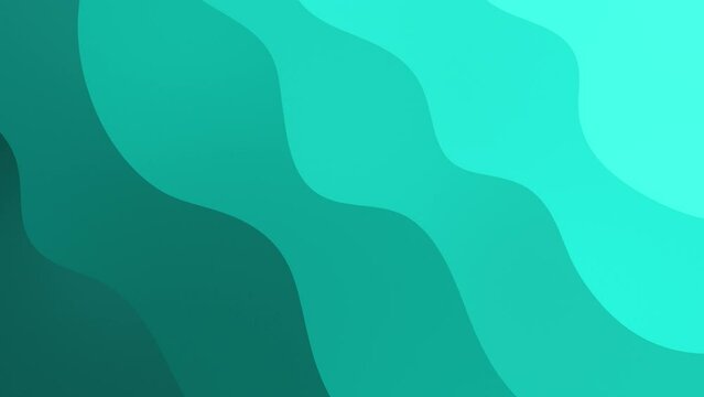 Beautiful gradation change. Abstract ocean green loop background