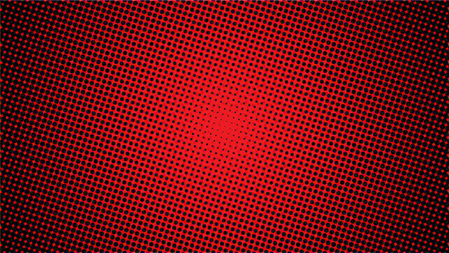 Red Halftone Background Design Template, Pop Art, Abstract Dots Pattern