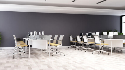 3d company logo mockup in the office workspace