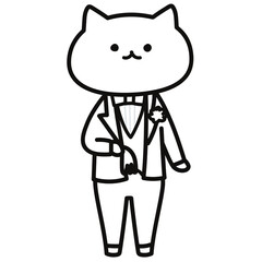 加工ok　ねこ素材No.122 ウェディング息子