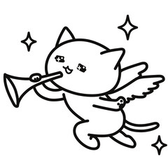 加工ok　ねこ素材No.125 天使