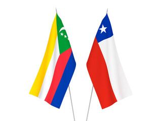 Chile and Union of the Comoros flags