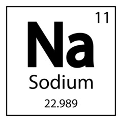 Sodium. A chemical element of the periodic table.