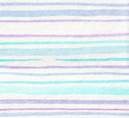 水彩で描かれた水色のストライプ模様
