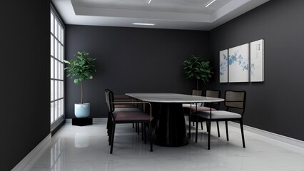 logo mockup in the office meeting room