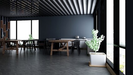 office pantry area 3d render interior design