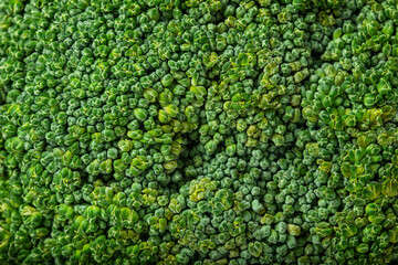 Closeup macro groene textuur weergave op broccoli plantaardige achtergrond
