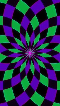 Retro Psychedelic Checker Pattern Background Loop