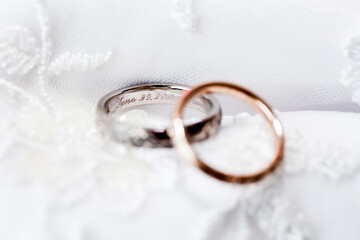 Obraz na płótnie Canvas ウエディングの指輪交換の結婚指輪 