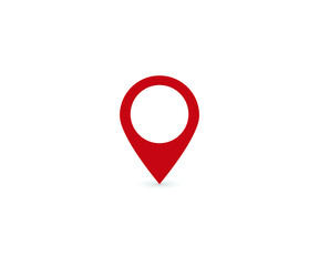 Location symbol - vector. Pin icon in flat style. Pointer icon isolated.