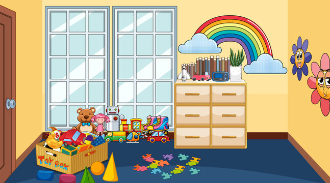 Children room with many furnitures