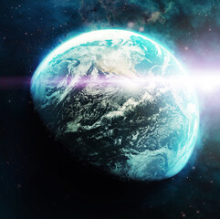 Planet Earth. Shot of planet earth showing the american continents - ALL design on this image is created from scratch by Yuri Arcurs team of professionals for this particular photo shoot.