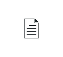 Document Icon vector. Simple flat symbol.