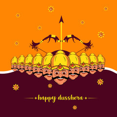 Happy Dusshera, Vijay Dashmi , Greeting Card Design 