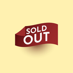 Sold out label template design