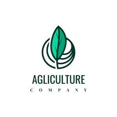 Agriculture logo illustration template design