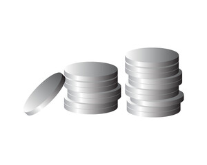 stack of silver coins