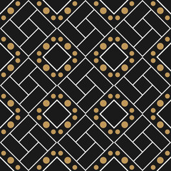 Black decorative seamless pattern 