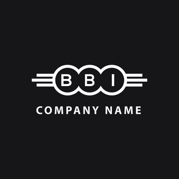 BBI letter logo design on black background. BBI creative  initials letter logo concept. BBI letter design.