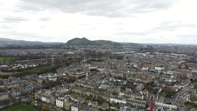 View of Portobello in Edinburgh. It lies 3 miles (5 km) east of the city centre, facing the Firth of Forth, between the suburbs of Joppa and Craigentinny.