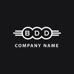 BDD letter logo design on black background. BDD  creative initials letter logo concept. BDD letter design.