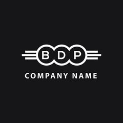 BDP letter logo design on black background. BDP  creative initials letter logo concept. BDP letter design.