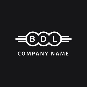 BDL letter logo design on black background. BDL  creative initials letter logo concept. BDL letter design.