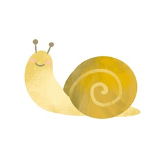 カタツムリのかわいいイラスト　かたつむり © みずたにいぬ