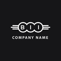 BII letter logo design on black background. BII creative  initials letter logo concept. BII letter design. - obrazy, fototapety, plakaty