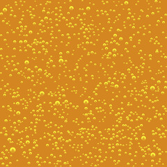 Vector Seamless pattern of gold beer bubbles. Vector illustration. - 498192820
