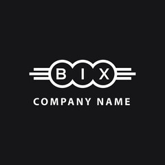 BIX letter logo design on black background. BIX creative  initials letter logo concept. BIX letter design.