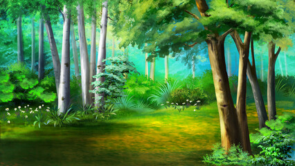 Forest glade on a sunny summer day 1 © multipedia