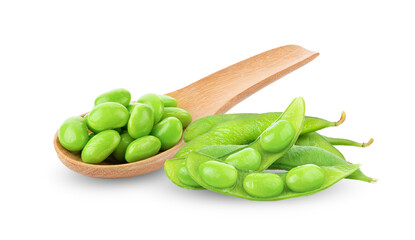 edamame beans isolated on white