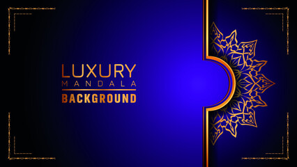 Luxury ornamental mandala logo background, arabesque style