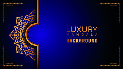 Luxury ornamental mandala logo background, arabesque style