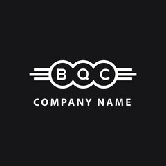 BQC letter logo design on black background. BQC  creative initials letter logo concept. BQC letter design.