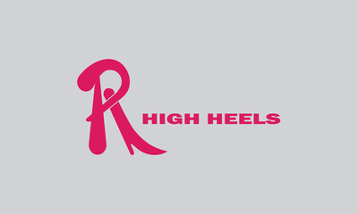 Letter R High Heels Logo
